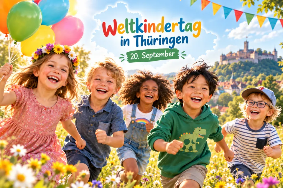 Am 20. September feiert Thüringen den Weltkindertag. / ©KI-assistiert